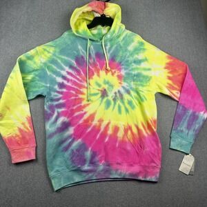 Dreamsicle Hoodie Mens Large Seafoam Multi Tie Dye Pullover Kangaroo Pocket New